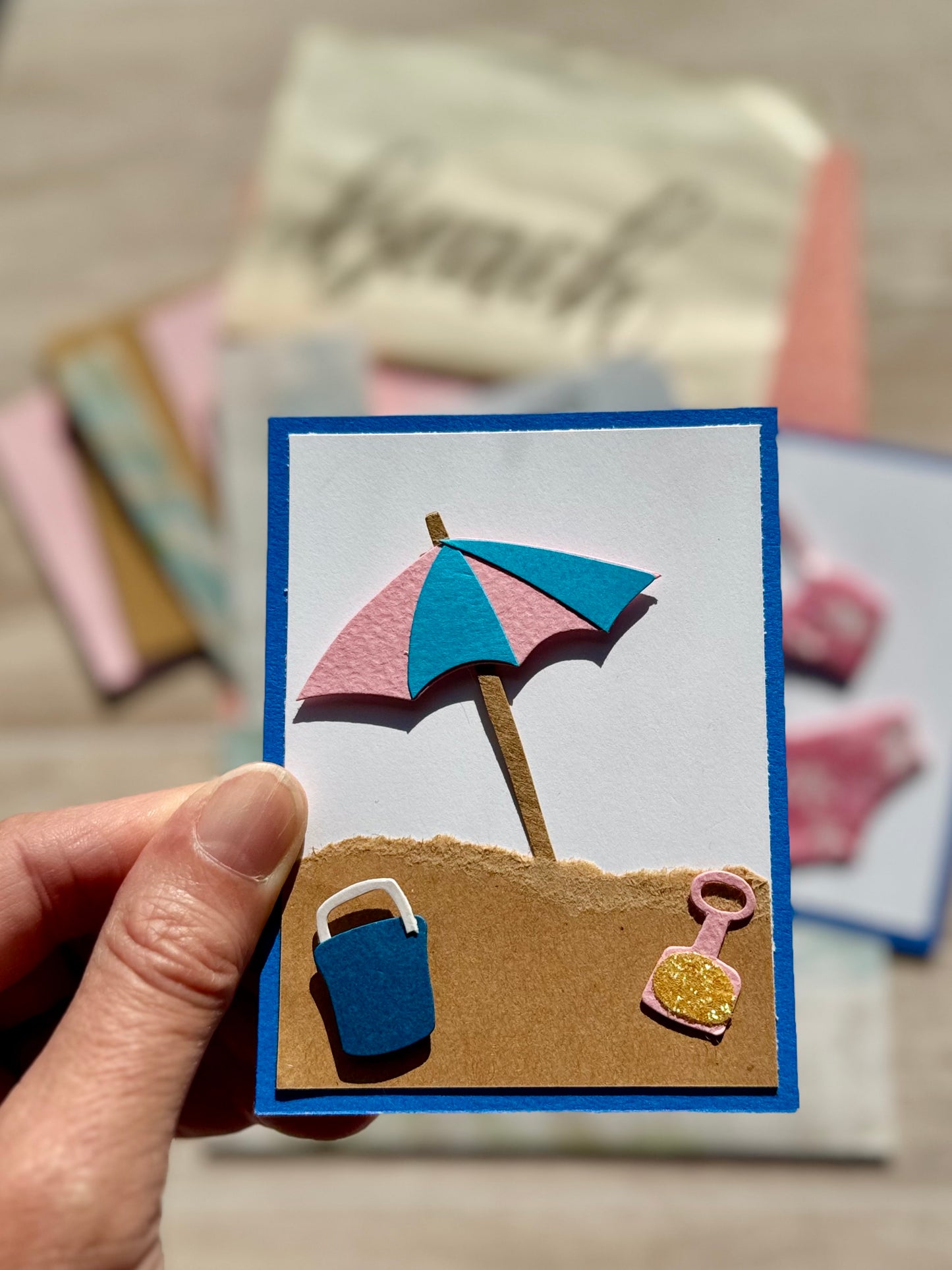Mini Handmade Folio Ephemera Set | Beach Bikini | Paper Journal Supplies | P51