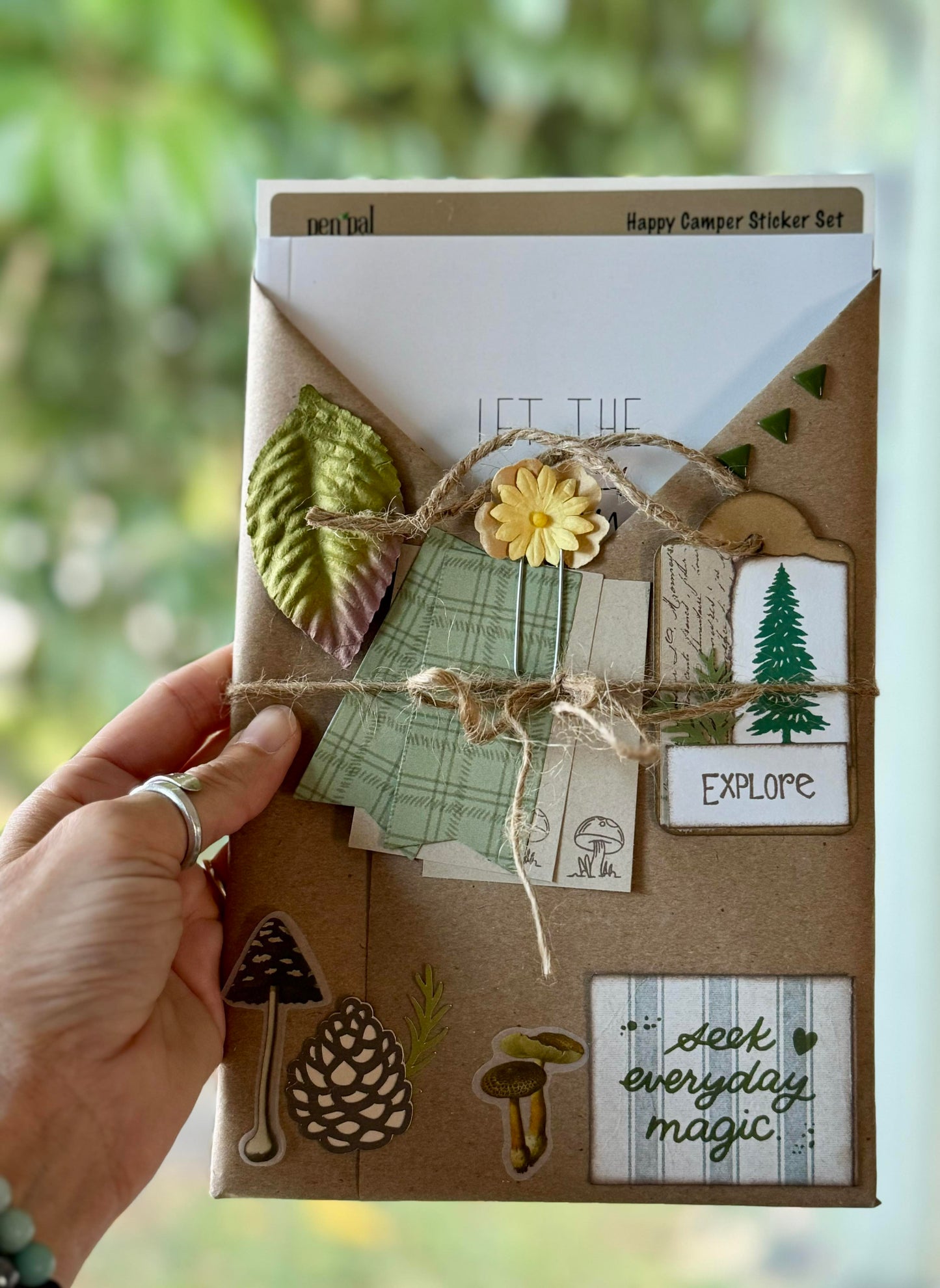 Seek Everyday Magic - Gift Set with Pen Pal Adventure Journal & Happy Camper Sticker Set