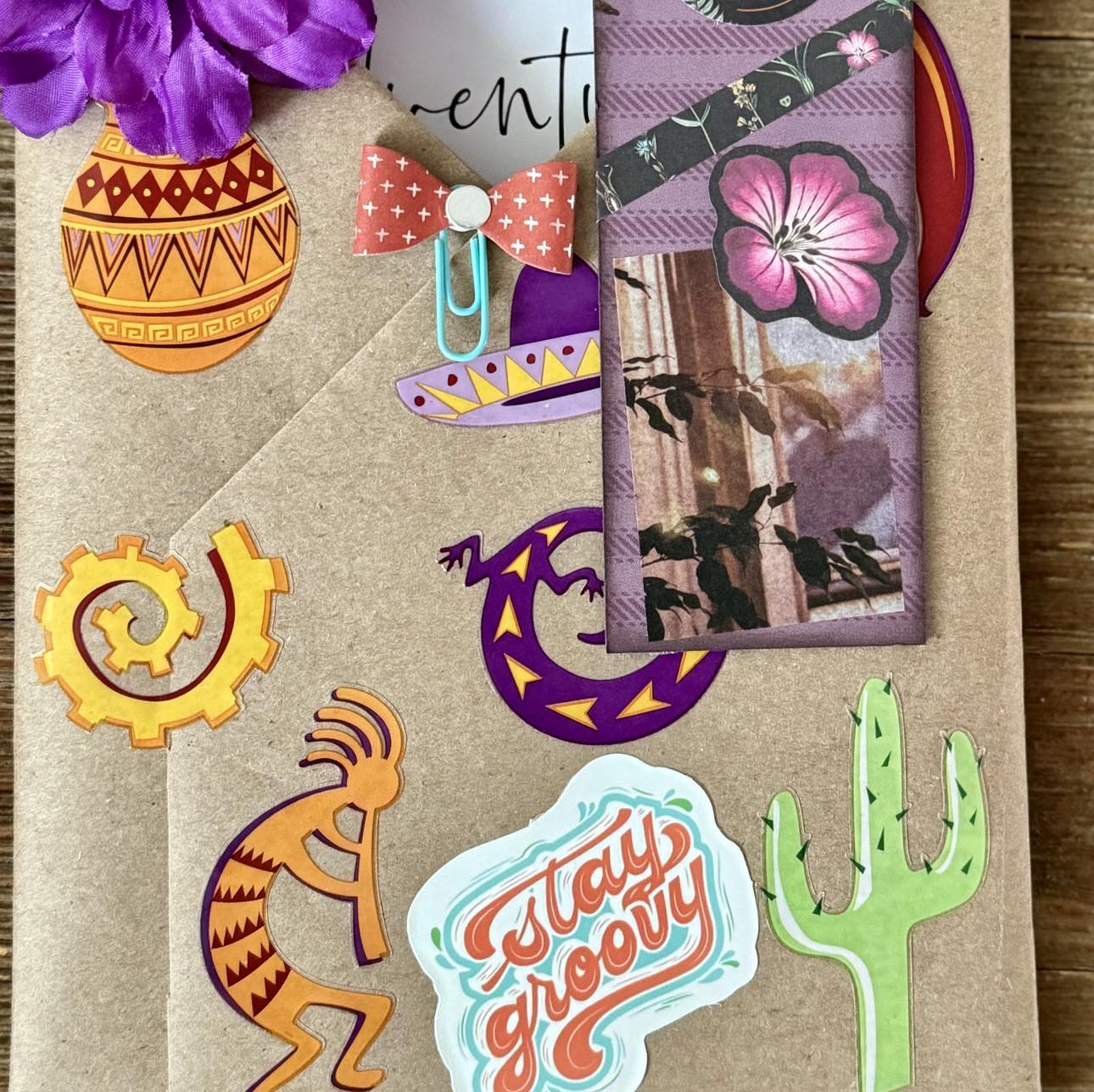 Stay Groovy - Gift Set with Pen Pal Adventure Journal & Happy Camper Sticker Set
