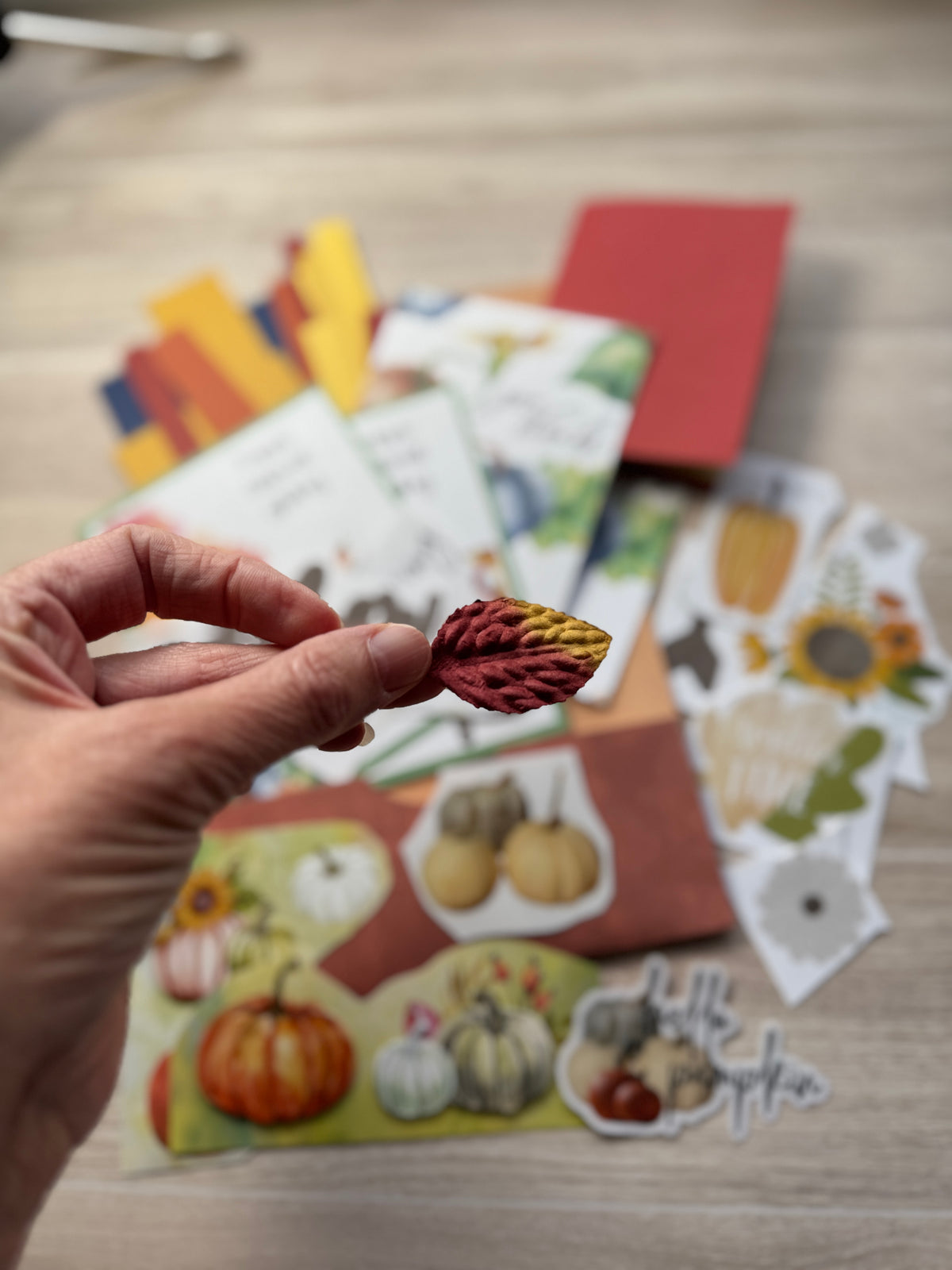 Handmade Folio Ephemera Set | Fall Themed Pumpkin Autumn Kit | Journal Supplies | P76