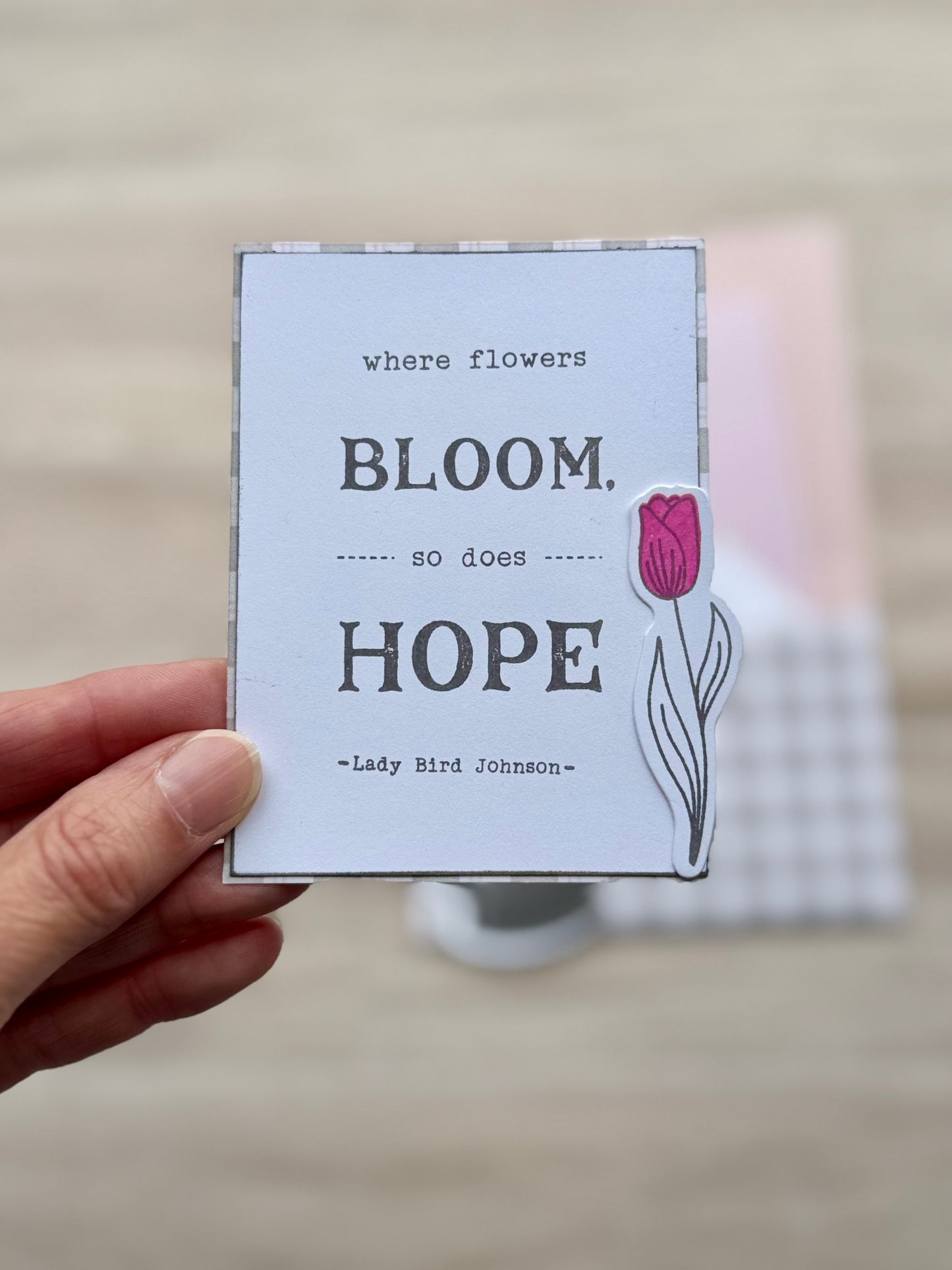 Mini Handmade Folio Ephemera Set | Flowers Bloom so does Hope | Paper Journal Supplies | P53