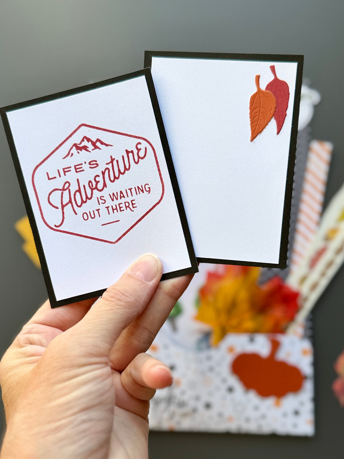 Handmade Folio Ephemera Set | Hello Pumpkin | Fall Themed Paper Journal Supplies | P72