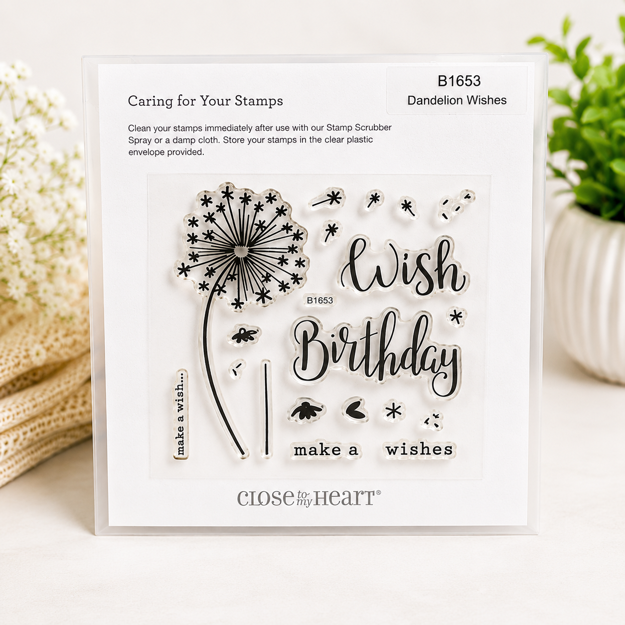 Retired Dandelion Wishes Stamp Set Close to my Heart – NEW - B1653