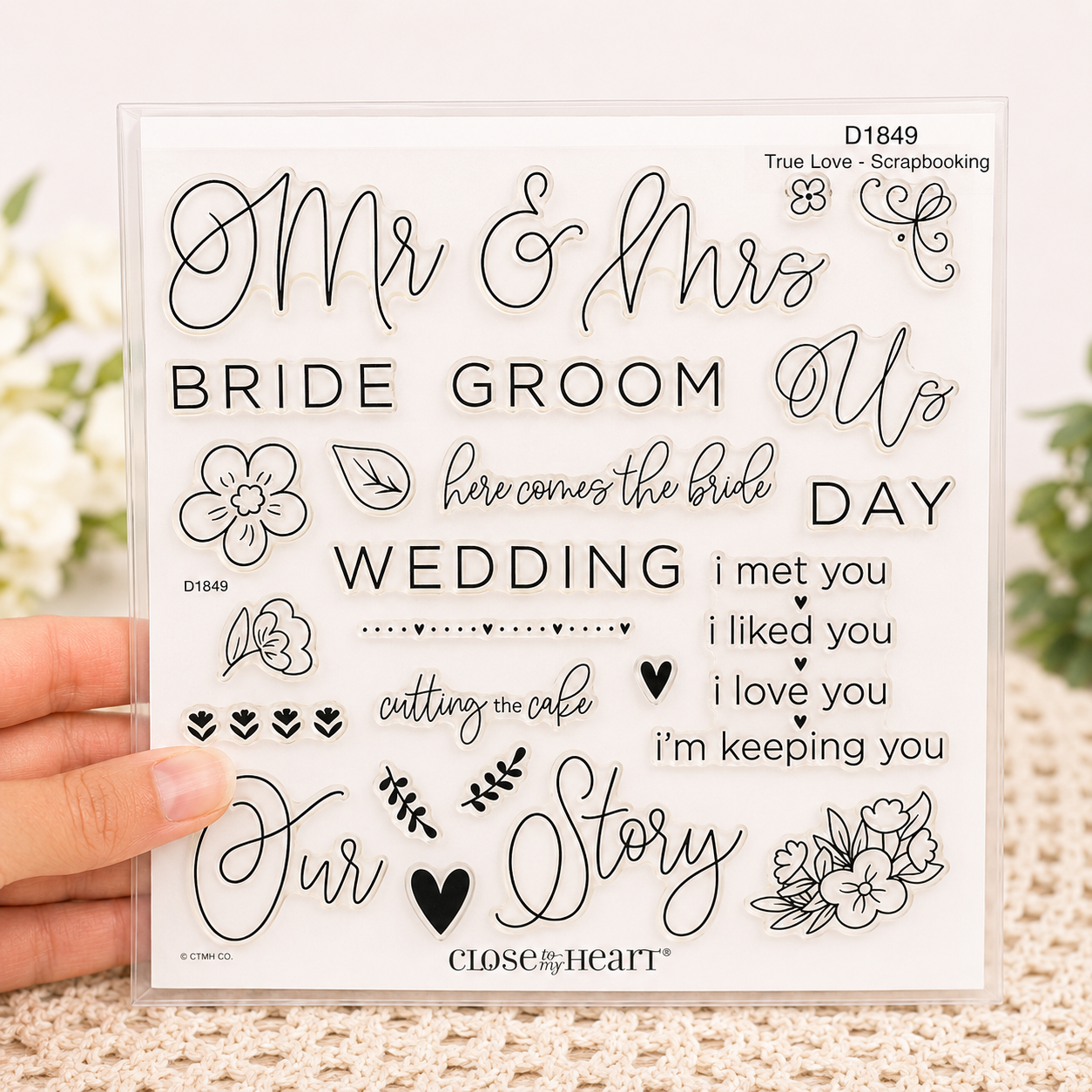 Retired Close To My Heart D1849 True Love Scrapbooking Stamp Set | NEW