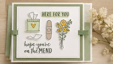 Retired CTMH Stamp | B1673 Get Well Soon Stamp Set Close to my Heart | NEW