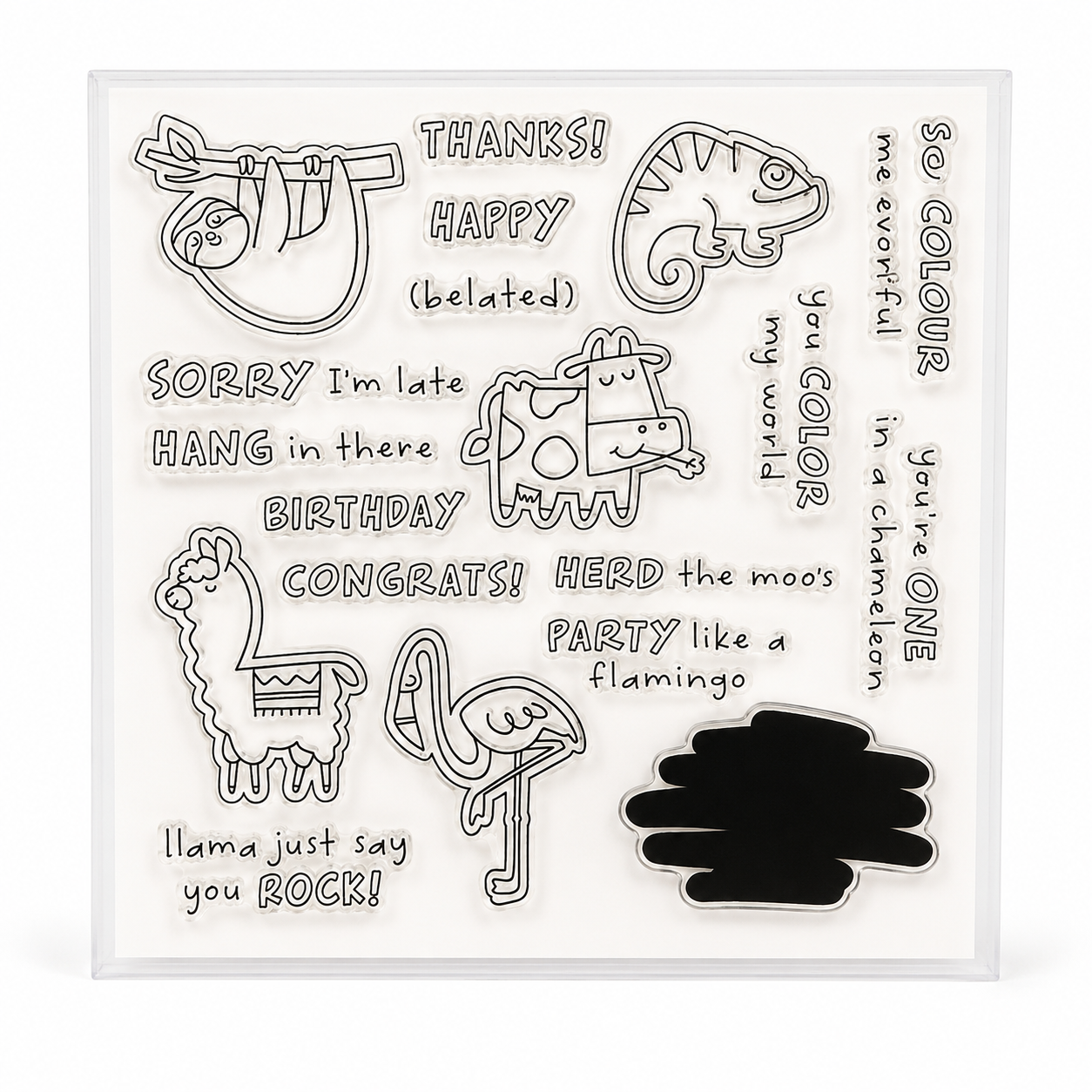 Retired CTMH Stamp Set - D1865 Wild & Punny Close to my Heart Stamp Set - NEW