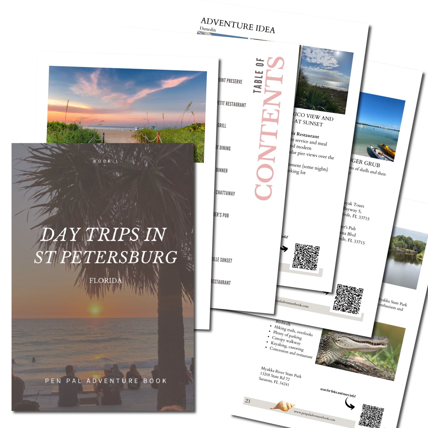 Day Trips in St. Petersburg Florida Book with Pen Pal Adventure Journal & Sticker Set