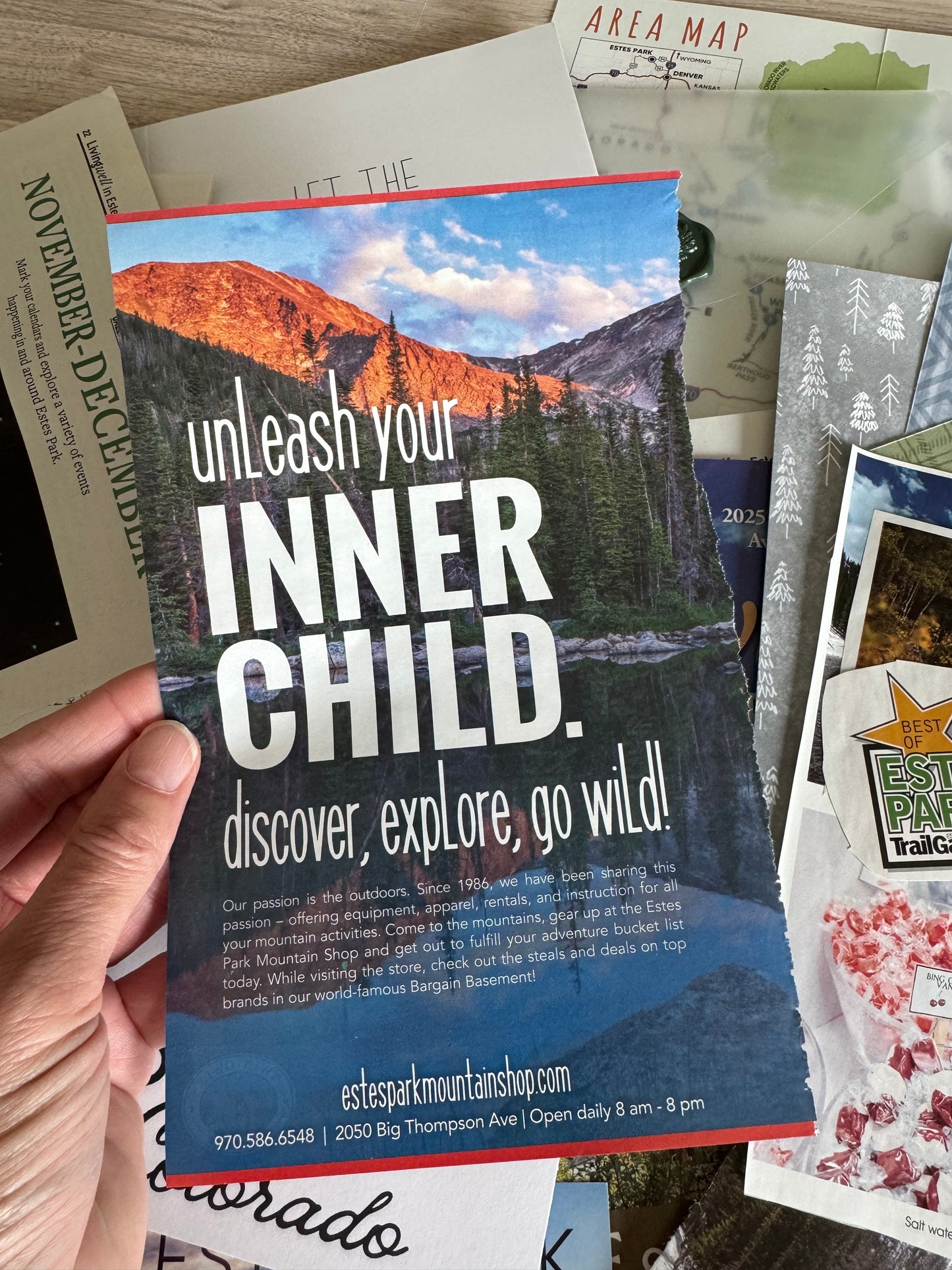 Junk Journal Kit | Authentic Estes Park Colorado Vacation Ephemera & Stickers | P40
