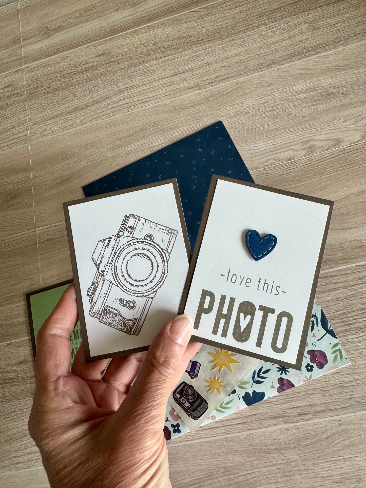 Handmade Folio Journal Embellishment Set | Photo Moments | Paper Journal Supplies | P42