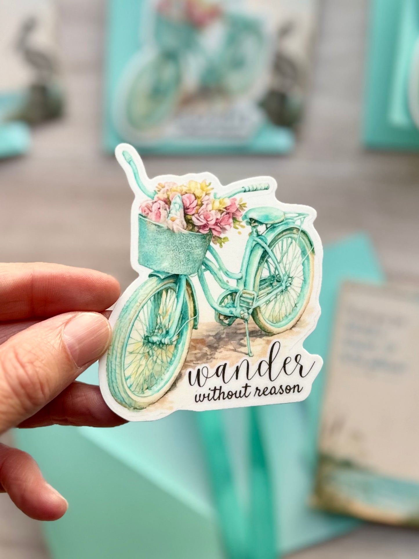 Sticker & Coastal Pelican Pocket Card | Nature-Inspired Stickers for a Cause | Vintage Bike Sticker
