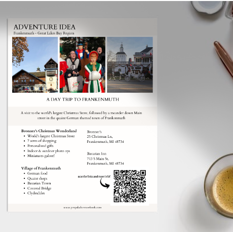 Daytrip-MICHIGAN-Frankenmuth-Bronners Christmas Store and German Town-Airbnb-VRBO-Digital Download