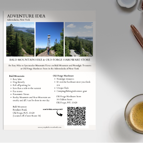 Daytrip-NEW YORK - Bald Mountain and Old Forge-Adirondacks-Airbnb-VRBO-Digital Download