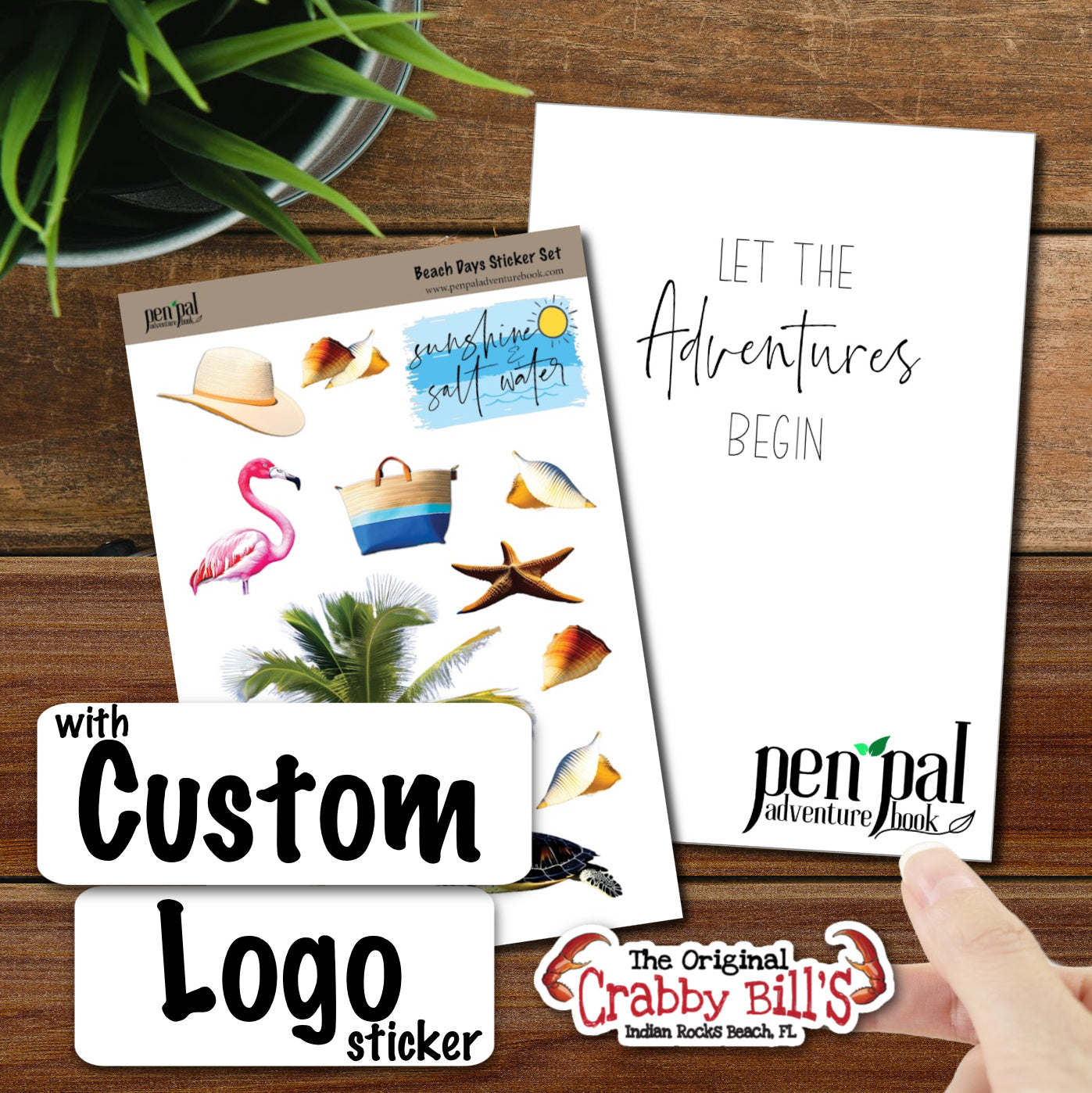 WHOLESALE-Pen Pal Adventure Book with CUSTOM LOGO Sticker - Set of 25 Kits