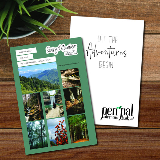 Pen Pal Adventure Book with Sticker Set - SMOKY MOUNTAINS TENNESSEE VINYL STICKERS
