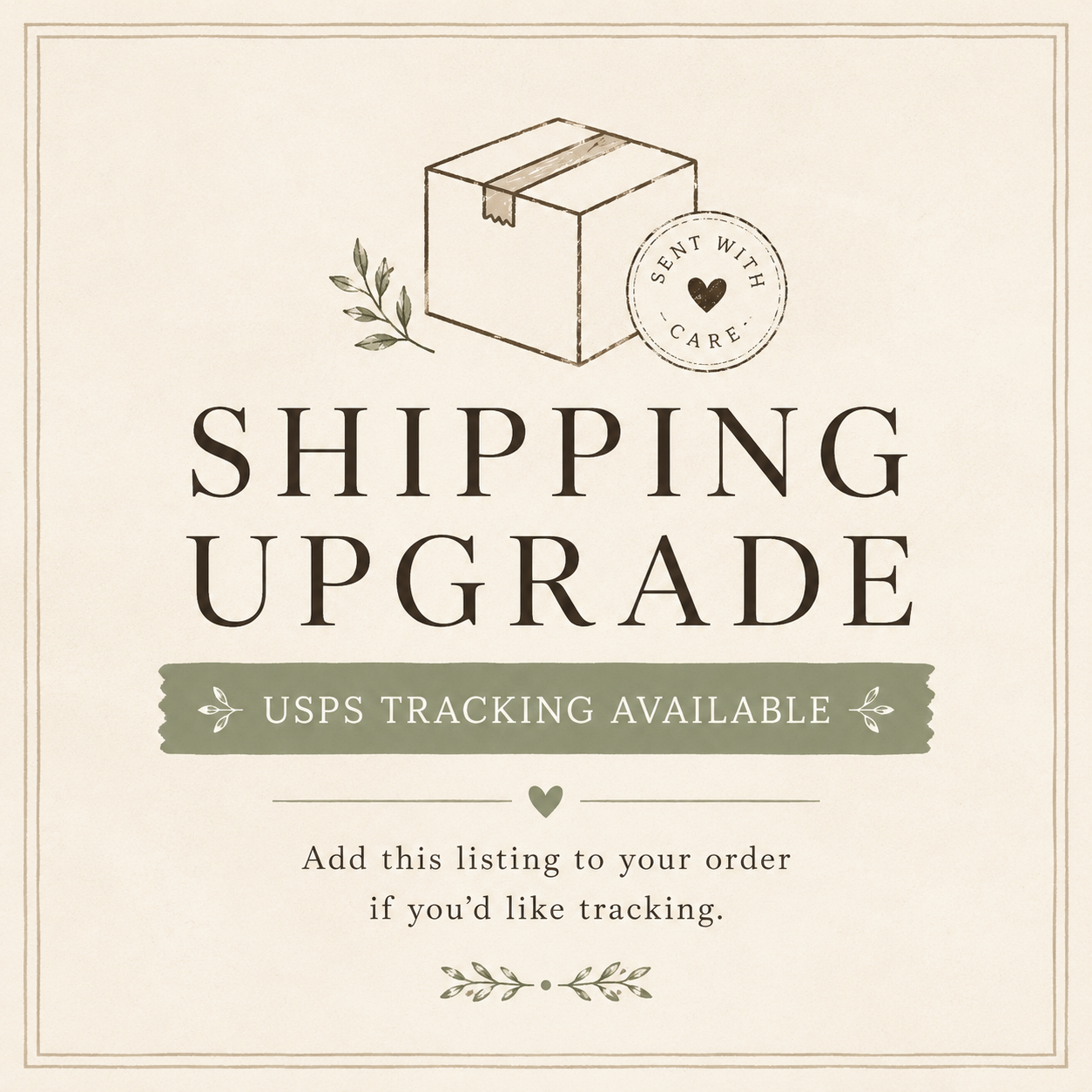 Shipping Upgrade – USPS Tracking (Small Package)