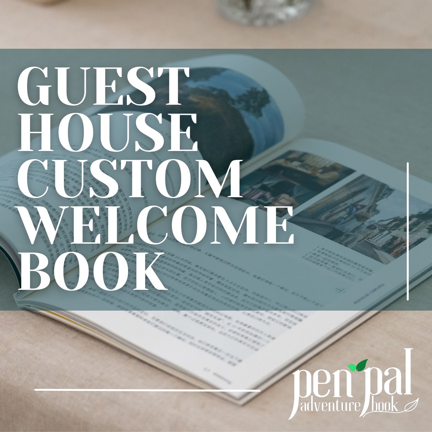 Custom Designed Guest House Welcome Book - Elevate Your Guests' Experience!