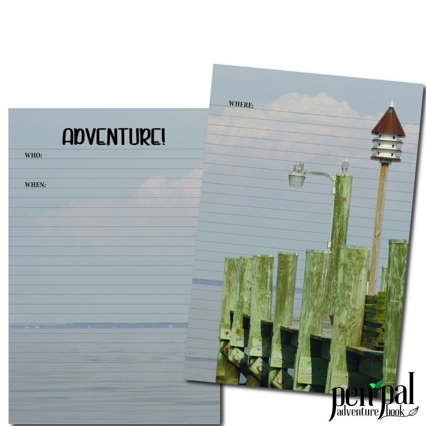Instant Download-Maryland Tilghman Island Journal Layout-Pen Pal Adventure Book Coordinating Printables