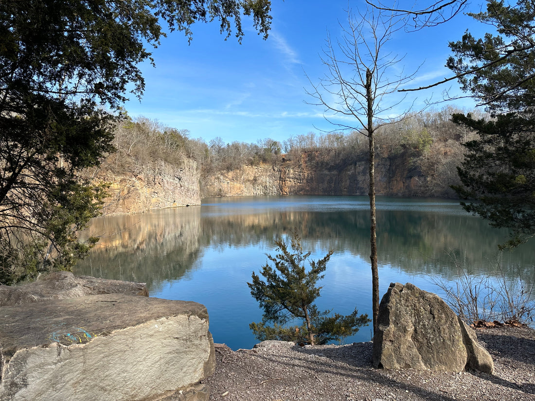 While Visiting Knoxville Don't Miss the Turquoise Waters that Pool in this 350-foot Deep Quarry at Fort Dickerson