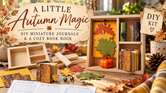 A Little Autumn Fall Craft Project: DIY Miniature Journals & a Cozy Book Nook