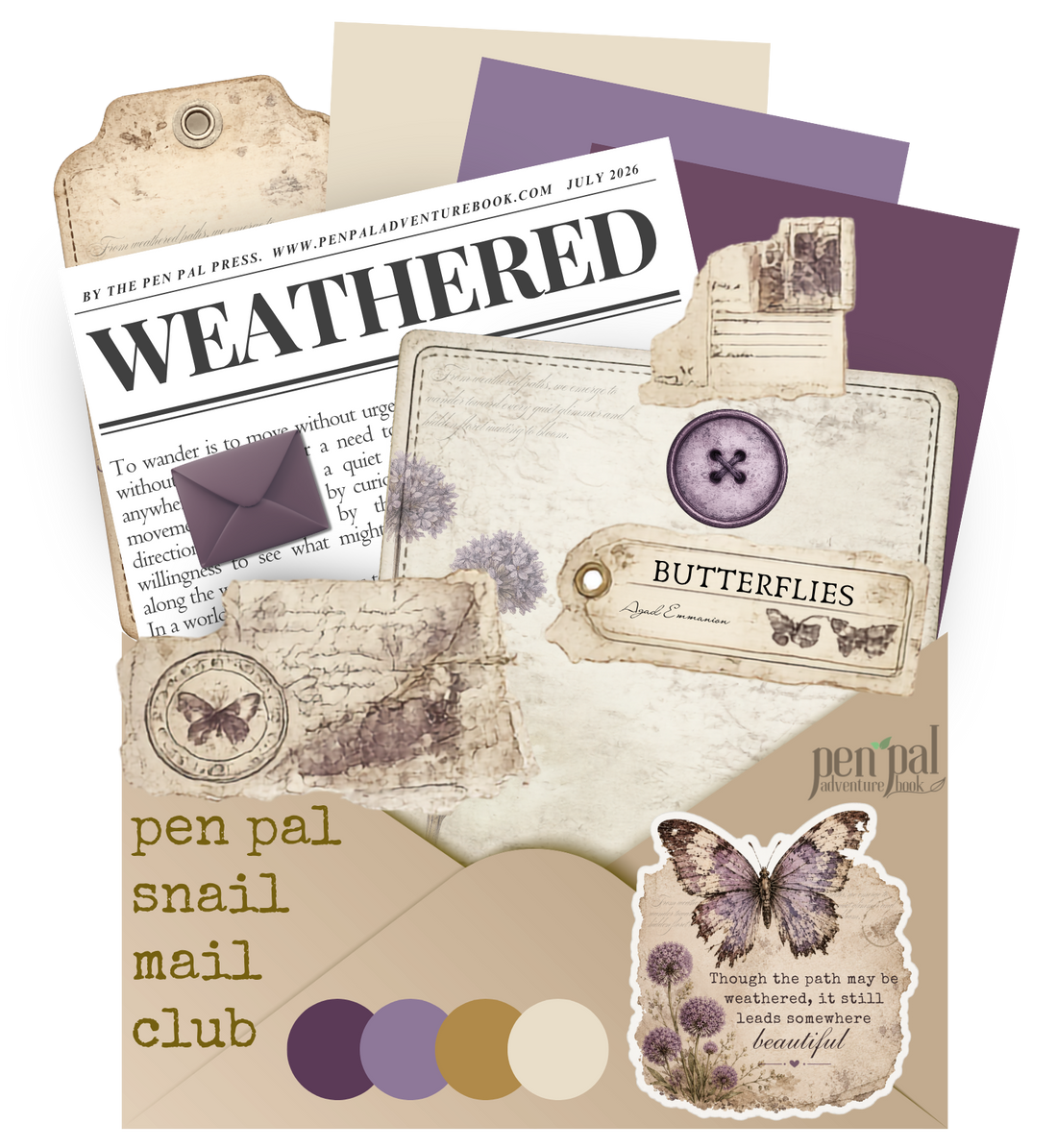 July 2026 Pen Pal Snail Mail Club Recap | Weathered