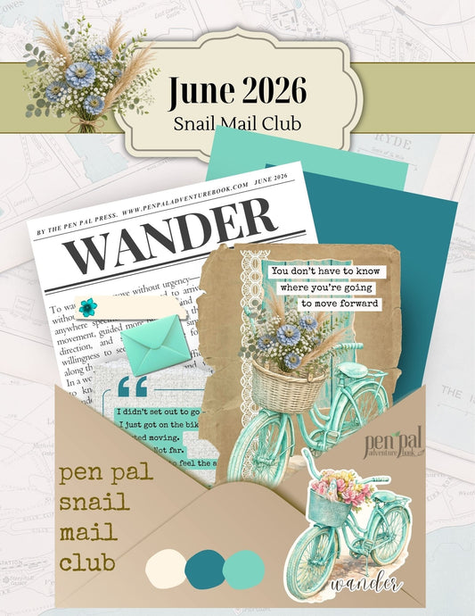 June 2026 Pen Pal Snail Mail Club Recap | Wander Journaling & Creative Mail Ideas