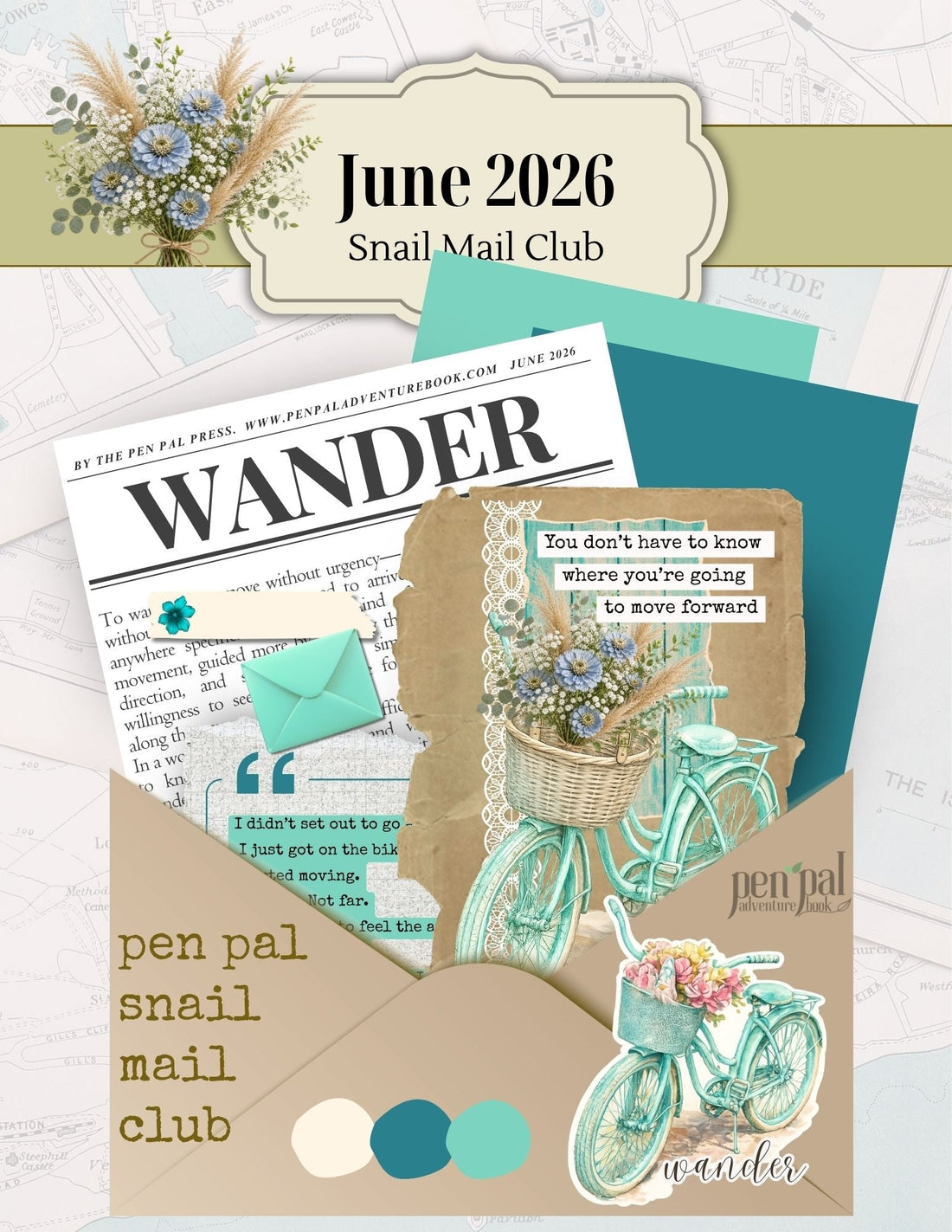 June 2026 Pen Pal Snail Mail Club Recap | Wander Journaling & Creative Mail Ideas