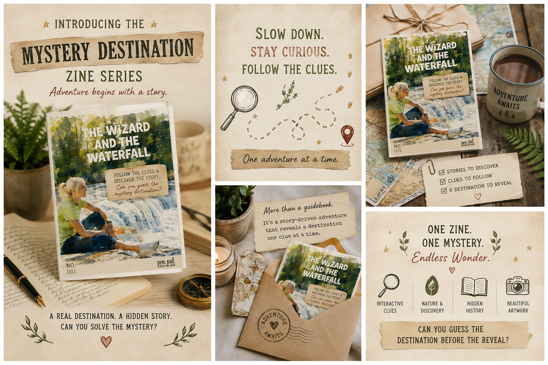 Introducing the Mystery Destination Zine Series | The Wizard and the Waterfall - Issue 001