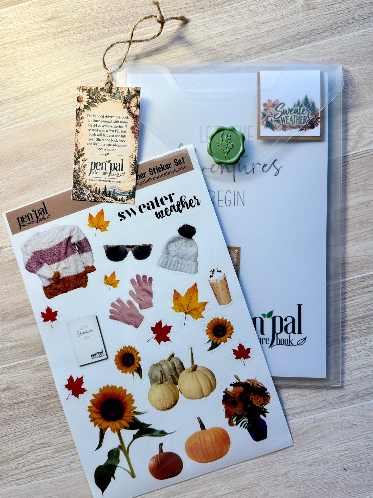 WHOLESALE-Pen Pal Adventure Book with SWEATER WEATHER Stickers - Set of 5 Kits