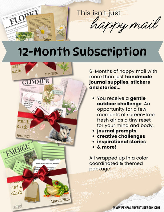 Snail Mail Club | GIFT a Pen Pal Snail Mail Club 12-Month Membership | No Subscription