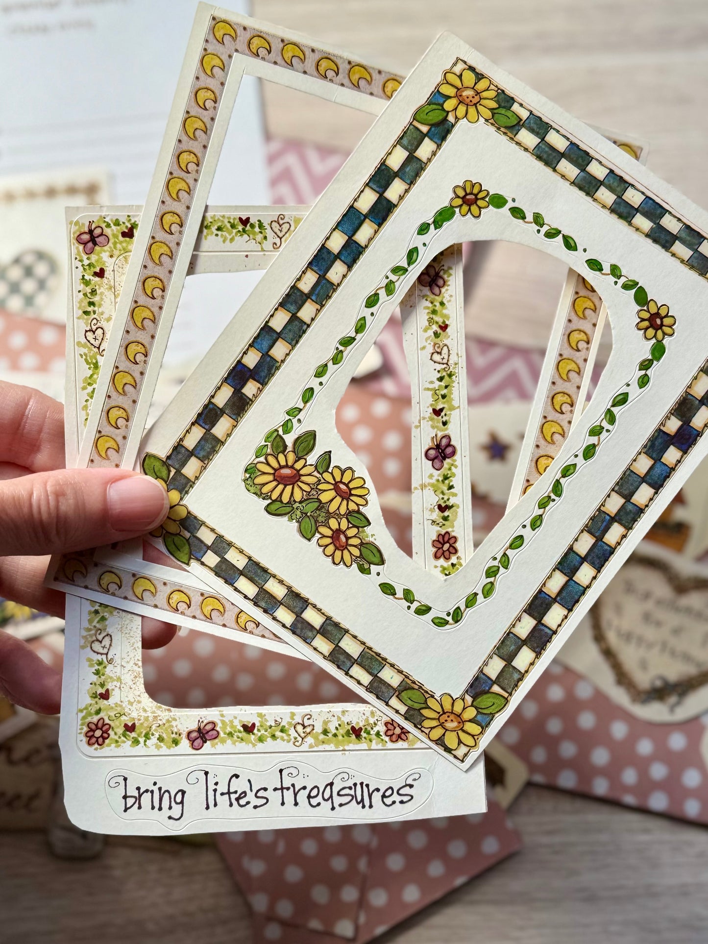 Handmade Folio Ephemera Set | Simple Pleasures Happy Home | Paper Journal Supplies | P65