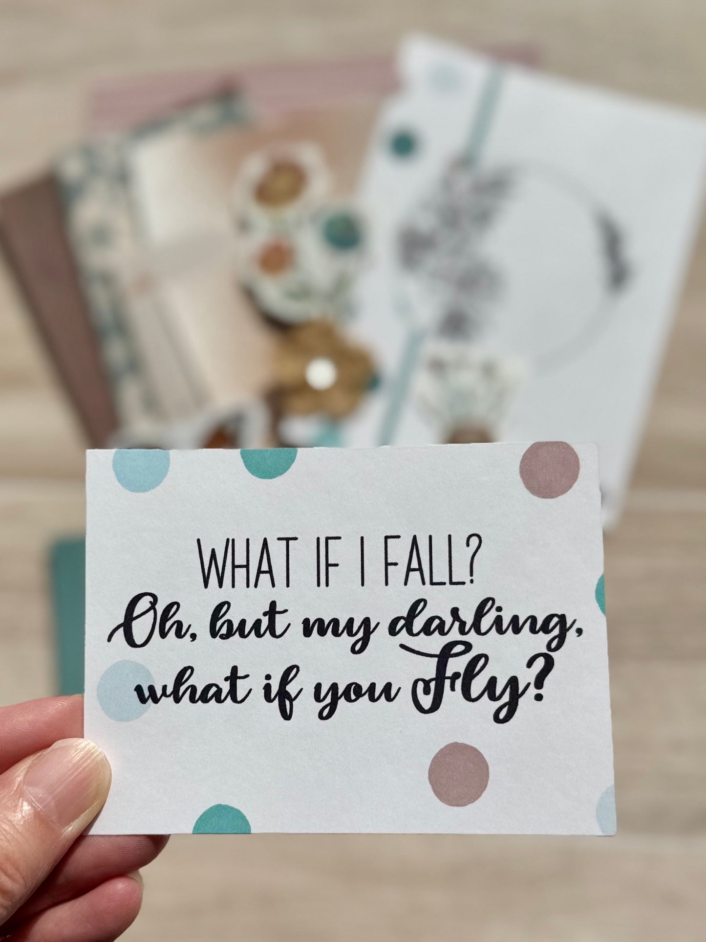 Mini Handmade Folio Ephemera Set | What if you Fly Empowerment Set| Paper Journal Supplies | P60