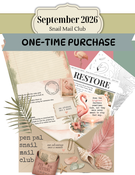 Snail Mail KIT OF THE MONTH | Journal Supplies, Stickers, Stories & Adventure Challenges | No Subscription