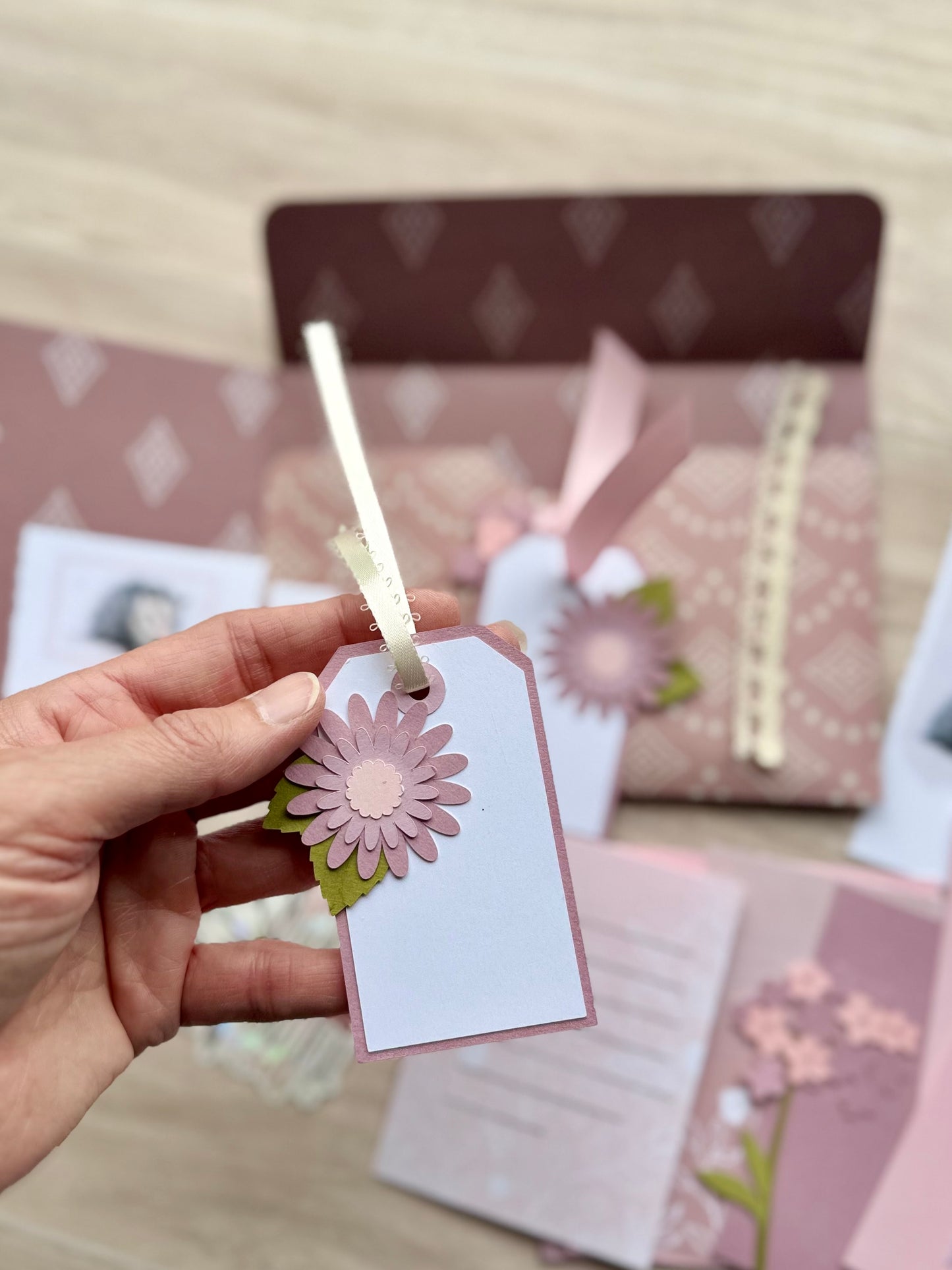 Handmade Folio Ephemera Set | Be Your Own Unique Beautiful Self | Pink Paper Journal Supplies | P70