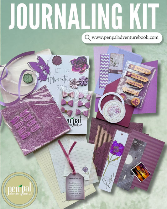 Junk Journal Kit | Purple Junk Journal Papers Ephemera Stickers | One of a Kind | P25