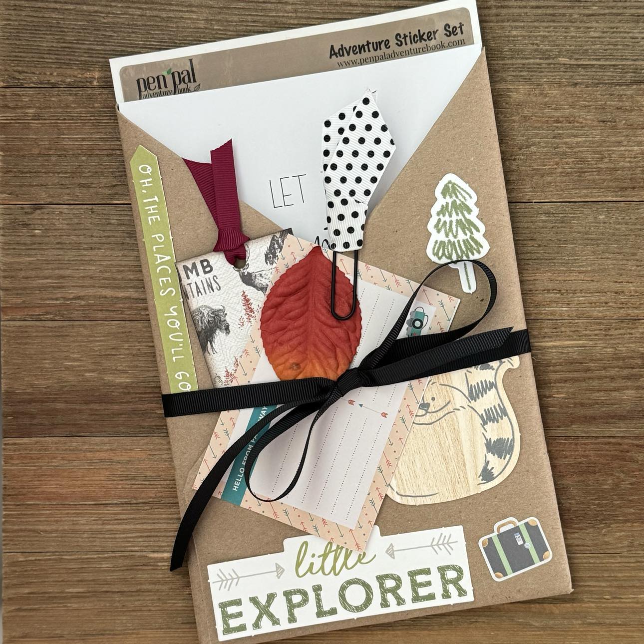 Little Explorer Gift Set with Pen Pal Adventure Journal & Adventure Hiking Sticker Set
