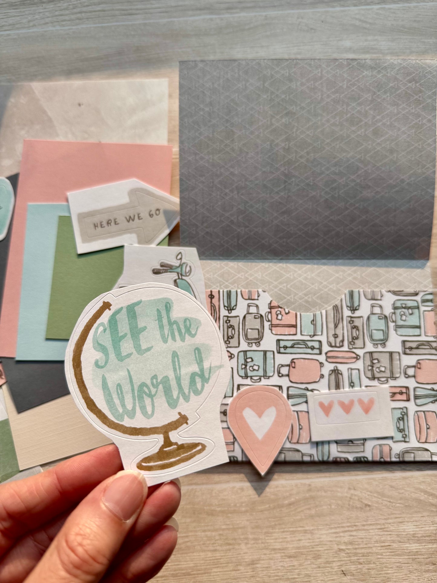 Handmade Folio Ephemera Set | See The World | Paper Journal Supplies | P66