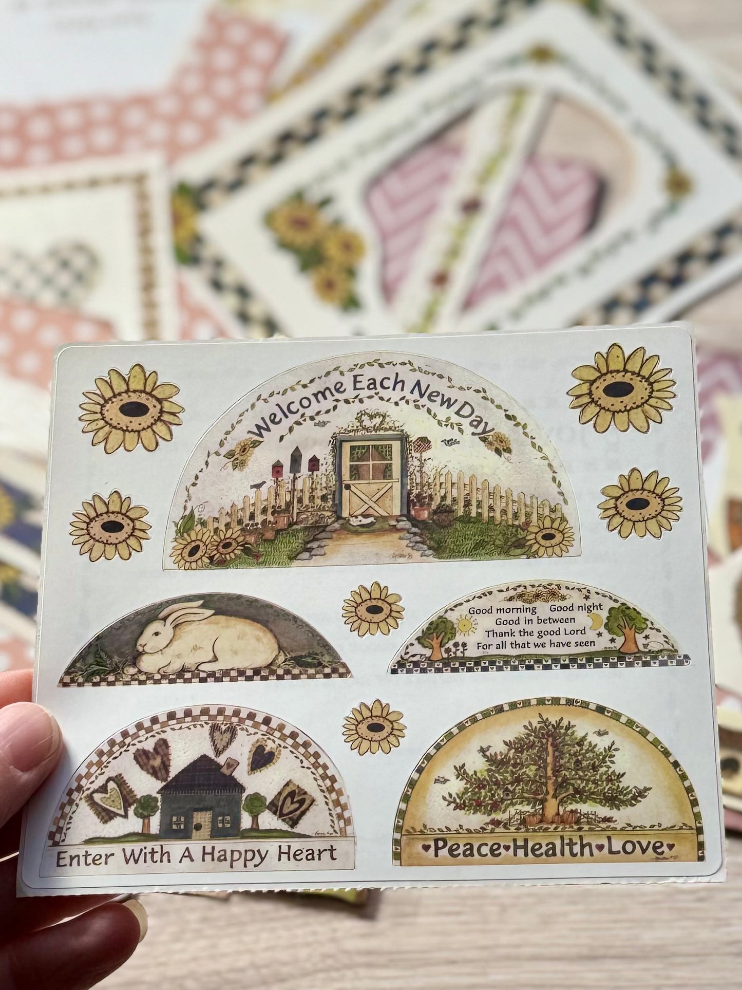 Handmade Folio Ephemera Set | Simple Pleasures Happy Home | Paper Journal Supplies | P65