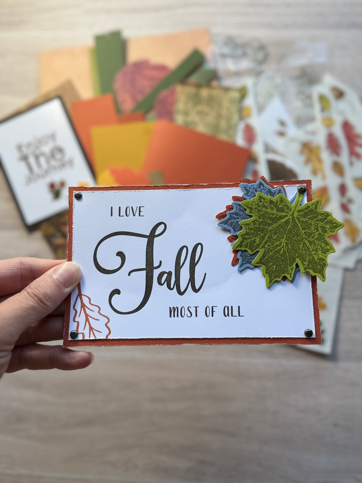 Handmade Folio Ephemera Set | FALL LEAVES Kit | Journal Supplies | P74