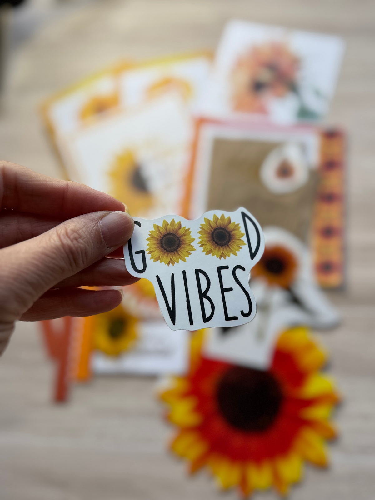 Handmade Folio Ephemera Set | Sunny Sunflower Kit | Journal Supplies | P75