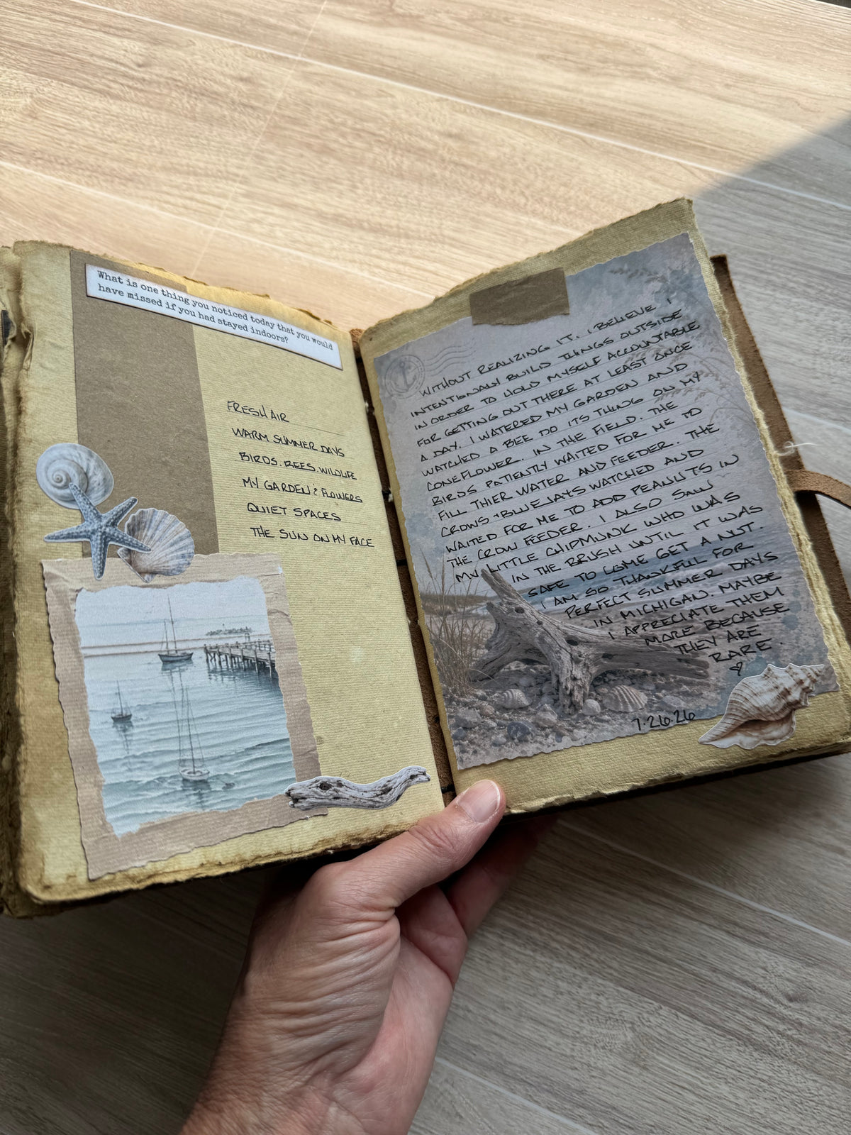Week 1 of the 52 Week Journal Experience  | Notice & Appreciate | Week 1 of 52 • Driftwood at the Harbor