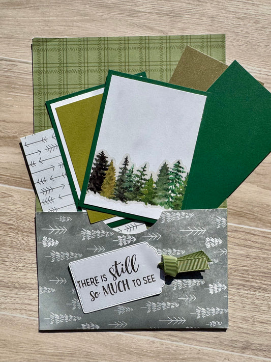Mini Handmade Folio Ephemera Set | Forest Adventure | Paper Journal Supplies | P50