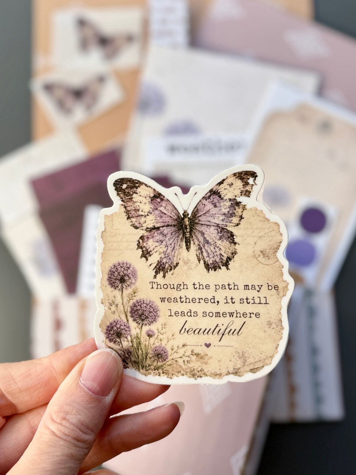 Handmade Folio Ephemera Set | Weathered Snail Mail Kit Extras | Journal Supplies | P73