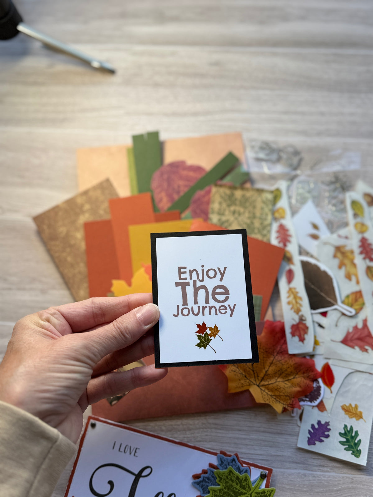 Handmade Folio Ephemera Set | FALL LEAVES Kit | Journal Supplies | P74