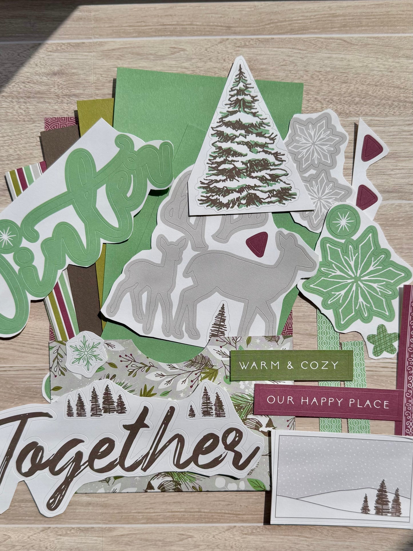 Mini Handmade Folio Ephemera Set | Together in Winter Set| Paper Journal Supplies | P62
