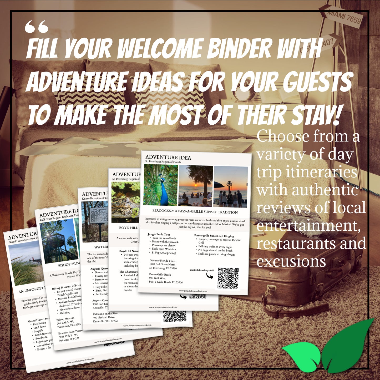 Daytrip-FLORIDA-Bradenton - Bishop Museum and Emerson Point Preserve-Airbnb-VRBO-Digital Download
