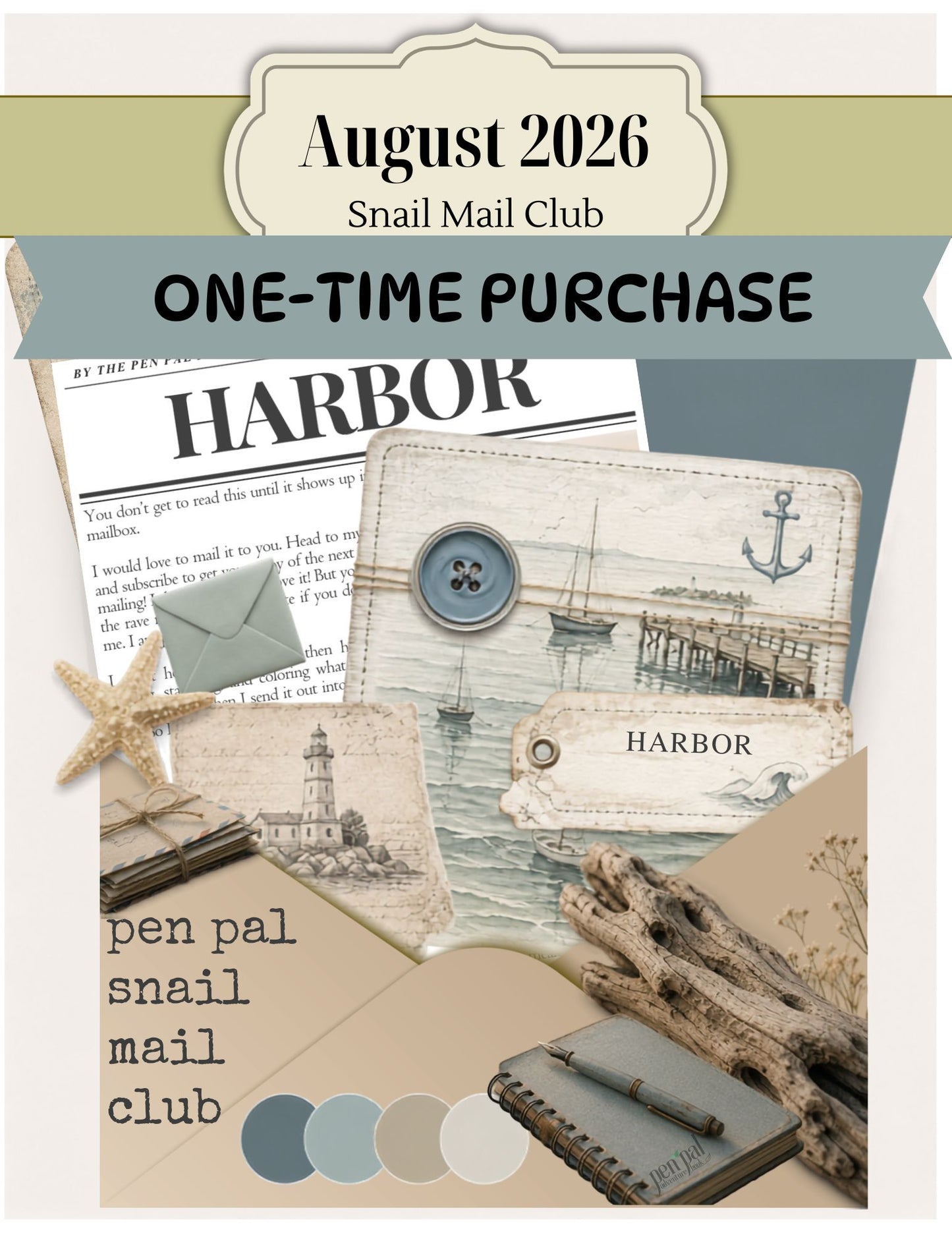 Pen Pal Snail Mail KIT OF THE MONTH | Journal Supplies, Stickers, Stories & Adventure Challenges (Copy)