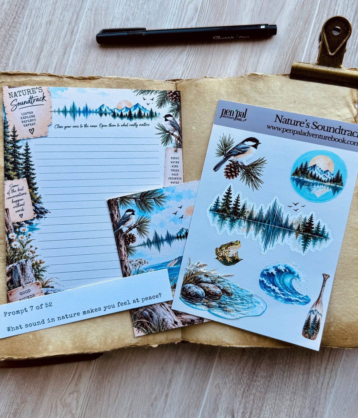 Nature Inspired Journal Experience  | Gratitude Journaling | Nature's Soundtrack Sticker Set | Week 7