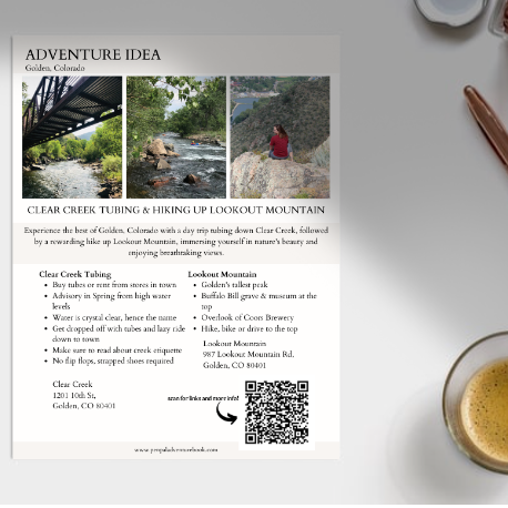 Daytrip-COLORADO-Golden-Clear Creek Lookout Mountain-Airbnb-VRBO-Digital Download