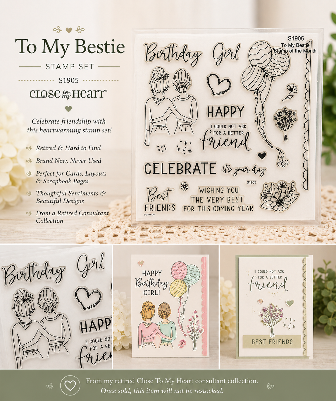 Close To My Heart S1905 To My Bestie Stamp Set | NEW