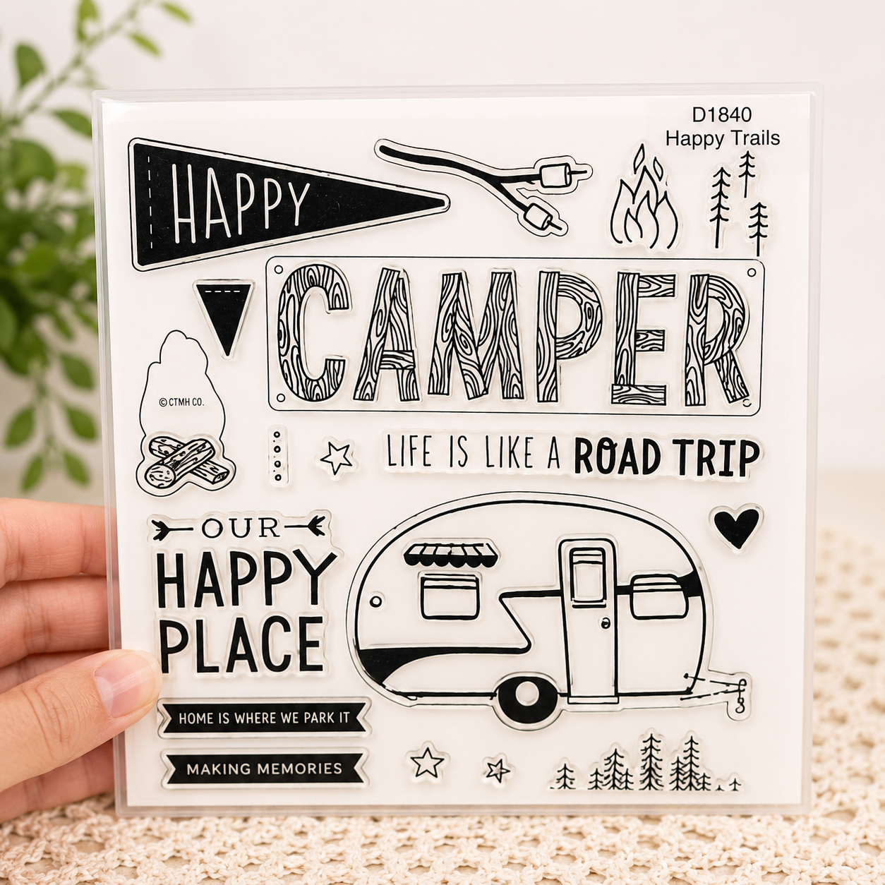 Retired Close To My Heart D1840 Happy Trails Stamp Set | NEW